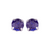 Medium Everyday Post Earrings in "Sun-Kissed Plum" - Rhodium