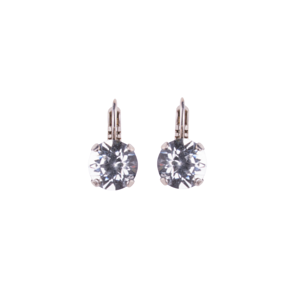 Large Everyday Round Earrings "On A Clear Day" - Rhodium