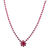 Small Necklace with Large Halo Center in "Siam Red" *Custom*