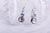 Medium Double Mineral Stone Leverback Earrings "Harvest Moon" *Custom*