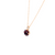 Cushion Cut Pendant in "Burgundy" - Yellow Gold