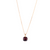 Cushion Cut Pendant in "Burgundy" - Yellow Gold