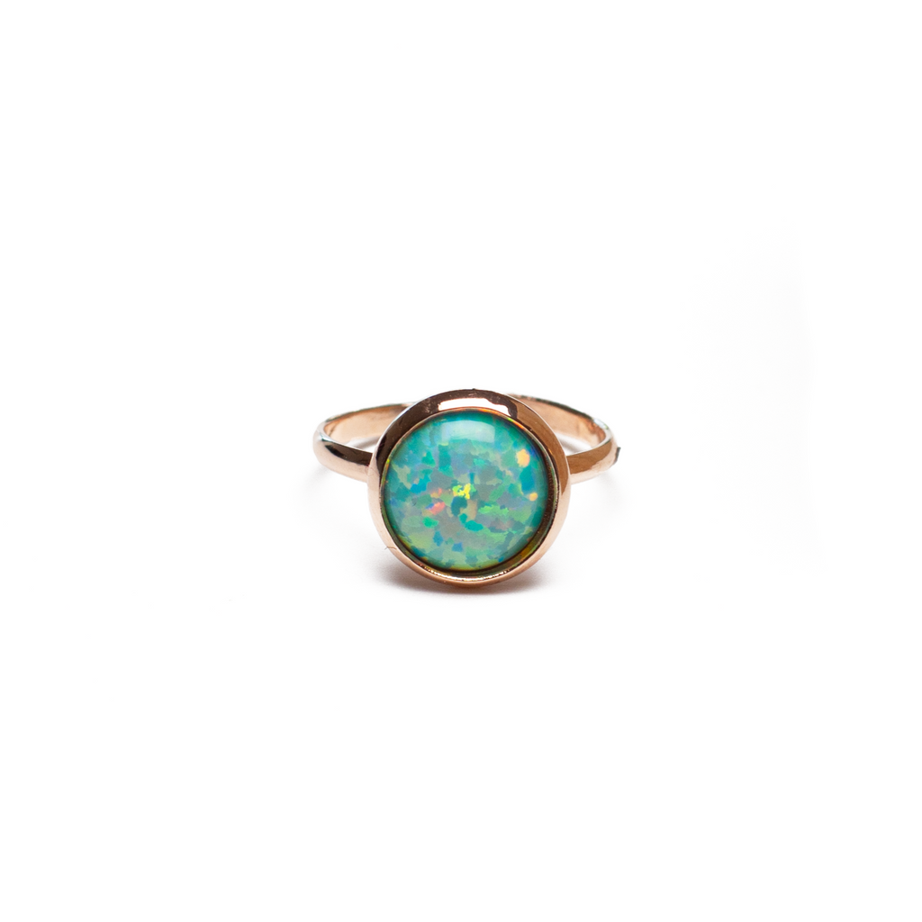 Large Circle Ring in "Green Opal" *Custom*