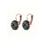 Pavé Leverback Earrings in "Deep Forest" - Rose Gold
