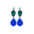Extra Luxurious Double Pear Leverback Earrings in "Serenity" *Preorder*