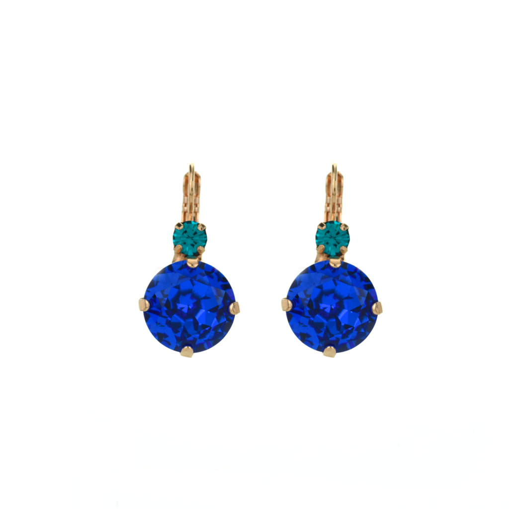 Extra Luxurious Double Stone Leverback Earrings in "Serenity" *Preorder*