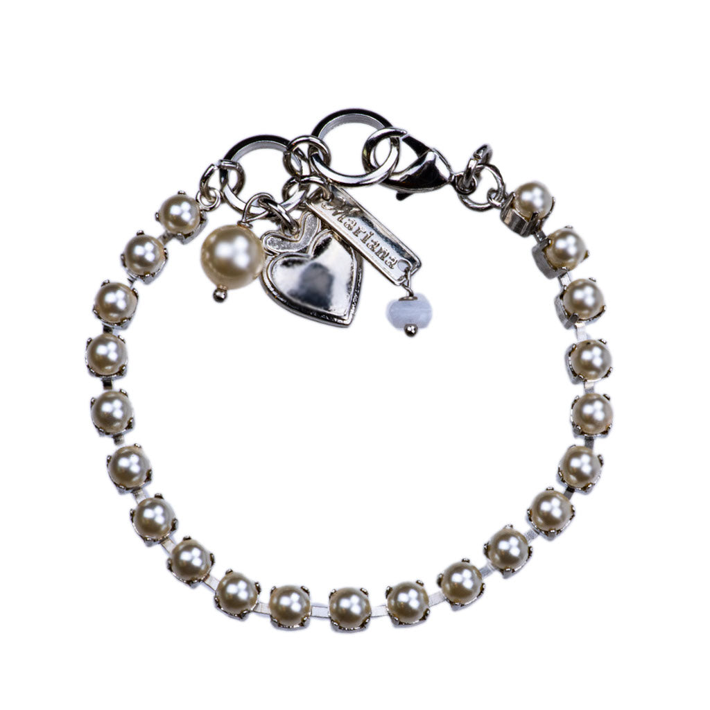 Round Petite Bracelet in "Cream Pearl" *Custom*