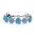 Extra Luxurious Shell and Flower Bracelet in "Florida Blues" *Custom*