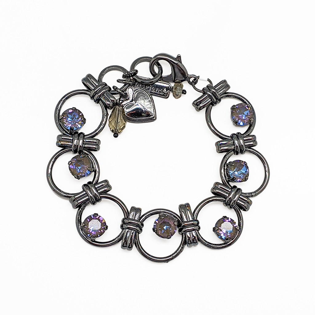 Medium Round Chain Link Bracelet in Sun-Kissed "Midnight" *Preorder*