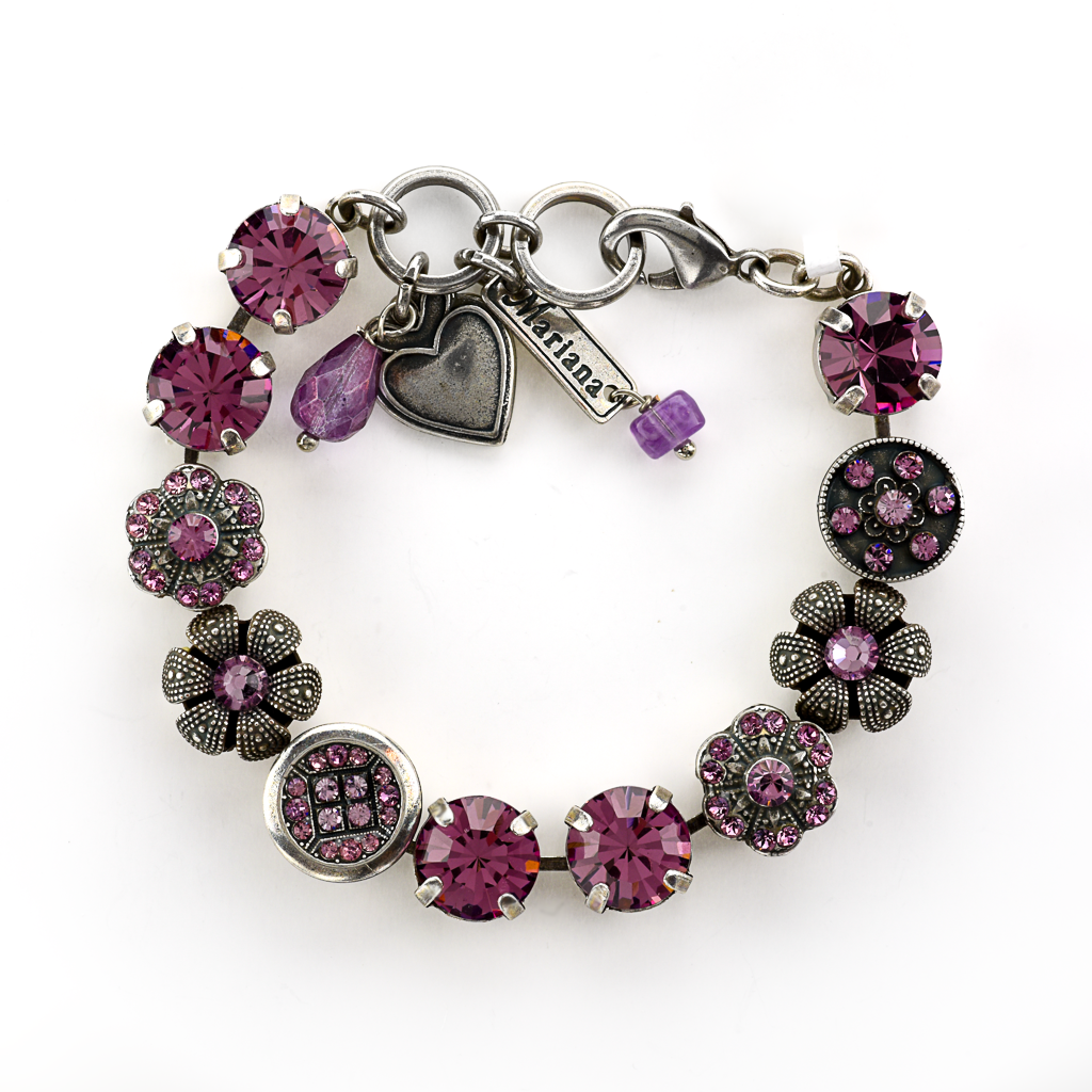 Large Adorned Bracelet in "Antiqued Purple" *Custom*