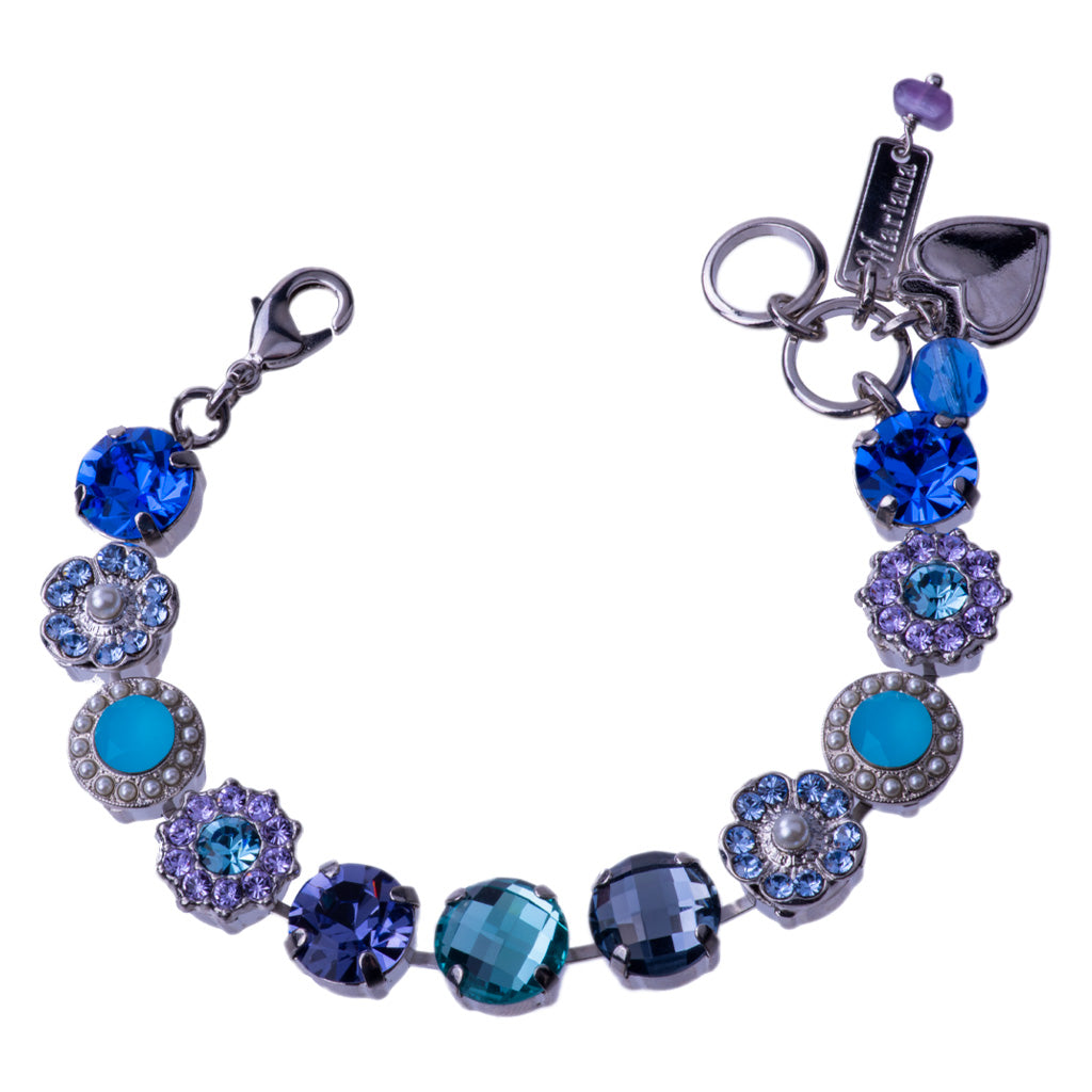 Large Rosette Bracelet in "Electric Blue" *Custom*
