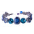 Large Rosette Bracelet with Pear Halo in "Electric Blue" *Custom*