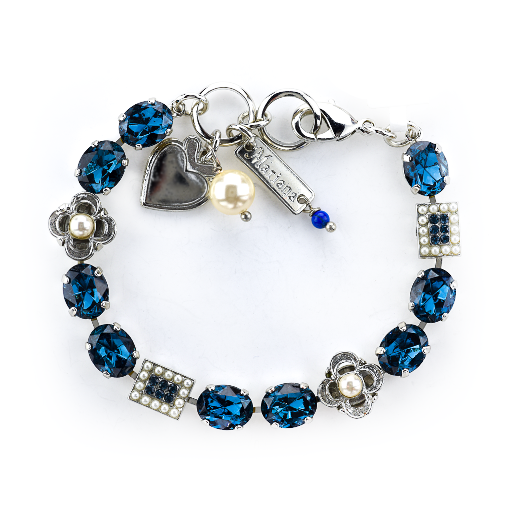 Oval and Square Cluster Bracelet in "Pearl Blue *Preorder*