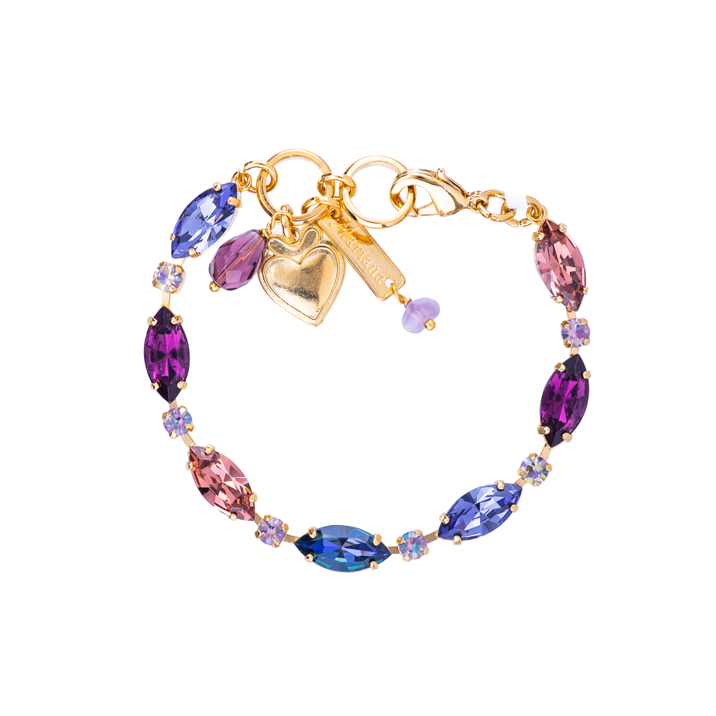 Petite Marquise and Round Bracelet in "Wildberry" *Preorder*