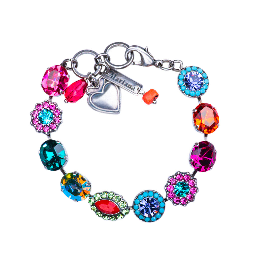 Large Oval Cluster Bracelet in "Rainbow Sherbet" *Custom*