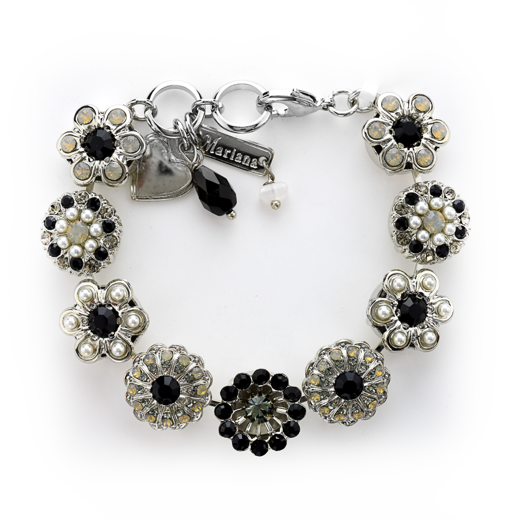 Extra Luxurious Rosette Bracelet in "Dusty Black" *Custom*