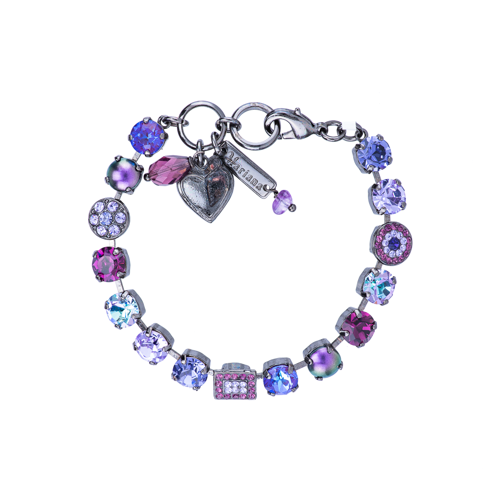 Medium Cluster and Pavé Bracelet in "Wildberry" *Preorder*