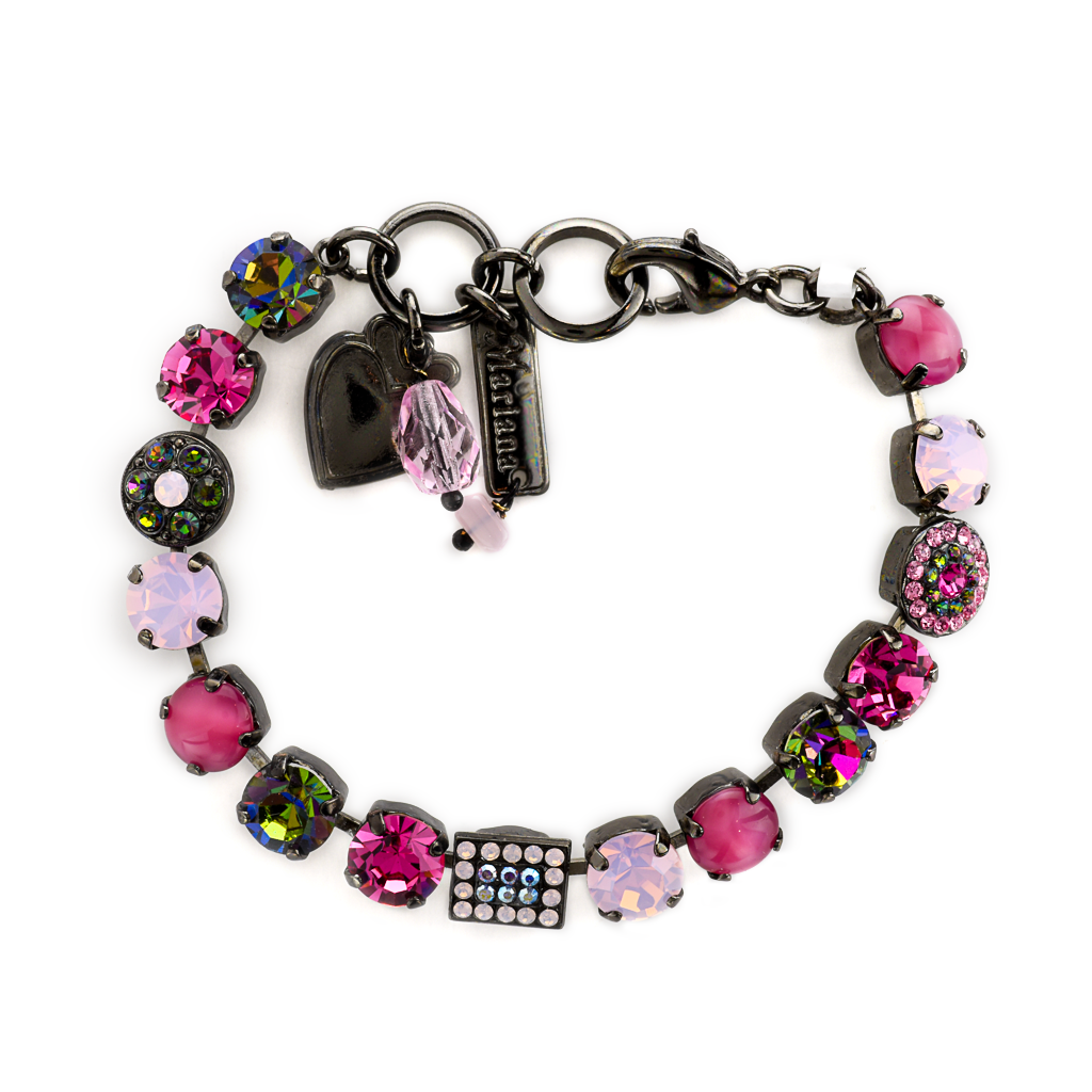 Medium Cluster and Pavé Bracelet in "Vitral Pink" *Preorder*