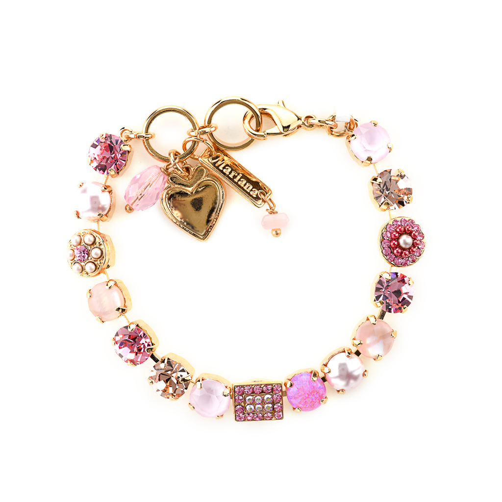 Medium Cluster and Pavé Bracelet in "Love" *Preorder*