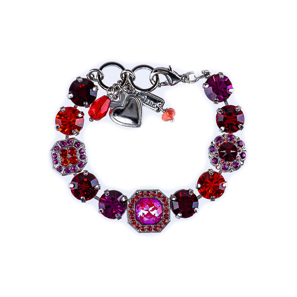 Large Square Cluster Bracelet in "Hibiscus" *Custom*