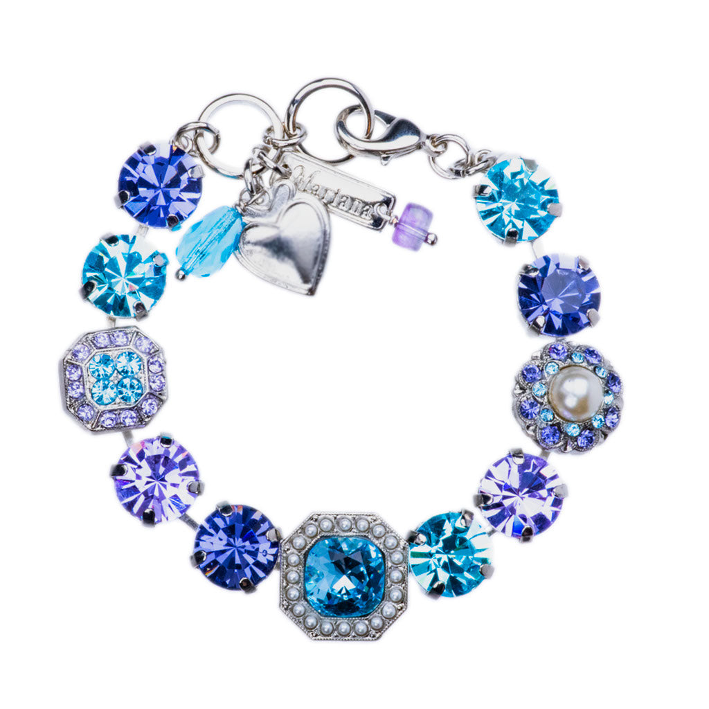 Large Square Cluster Bracelet in "Blue Moon" *Custom*