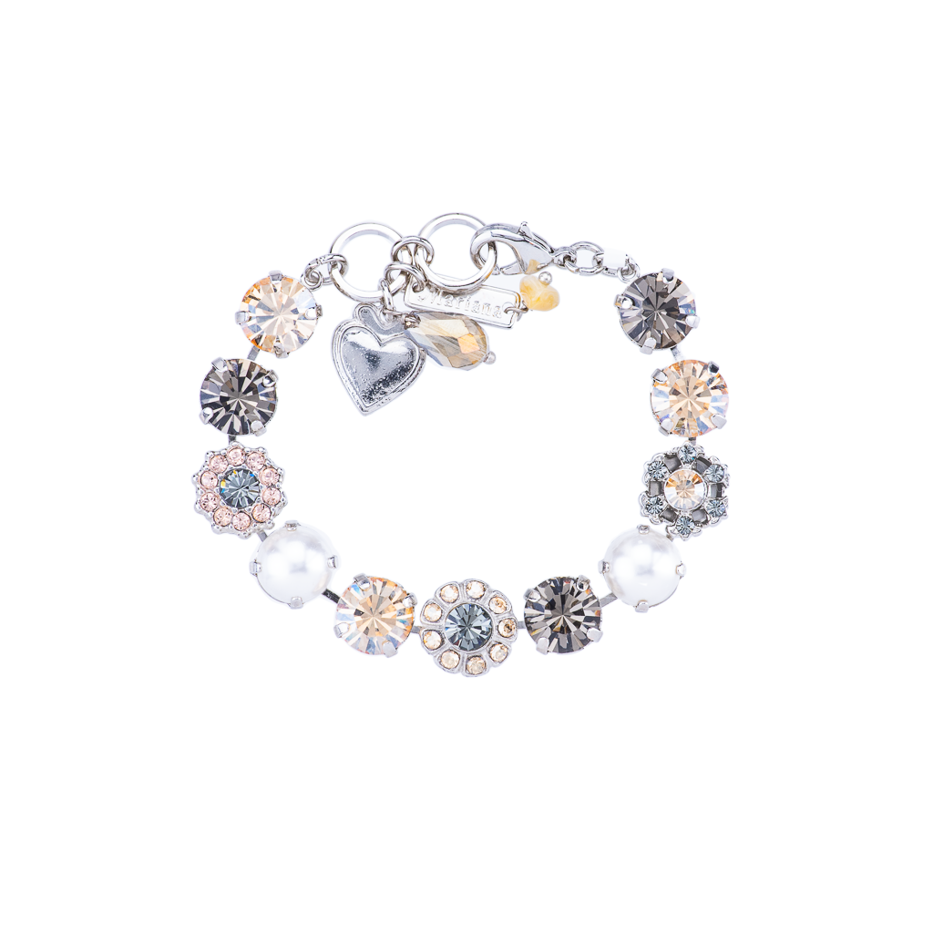 Silver Daisy Bracelet | Single Daisy on Double Chain | by Paul Wright ® |  Paul Wright Jewellery