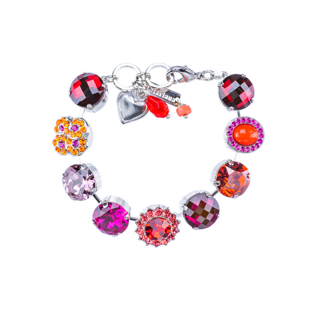 Extra Luxurious Cluster Bracelet in "Hibiscus" *Custom*