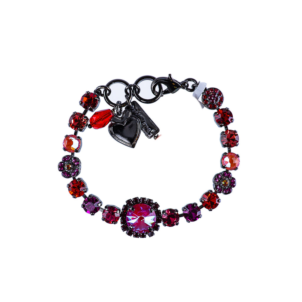 Petite Bracelet with Rivoli Center Cluster in "Hibiscus" *Preorder*