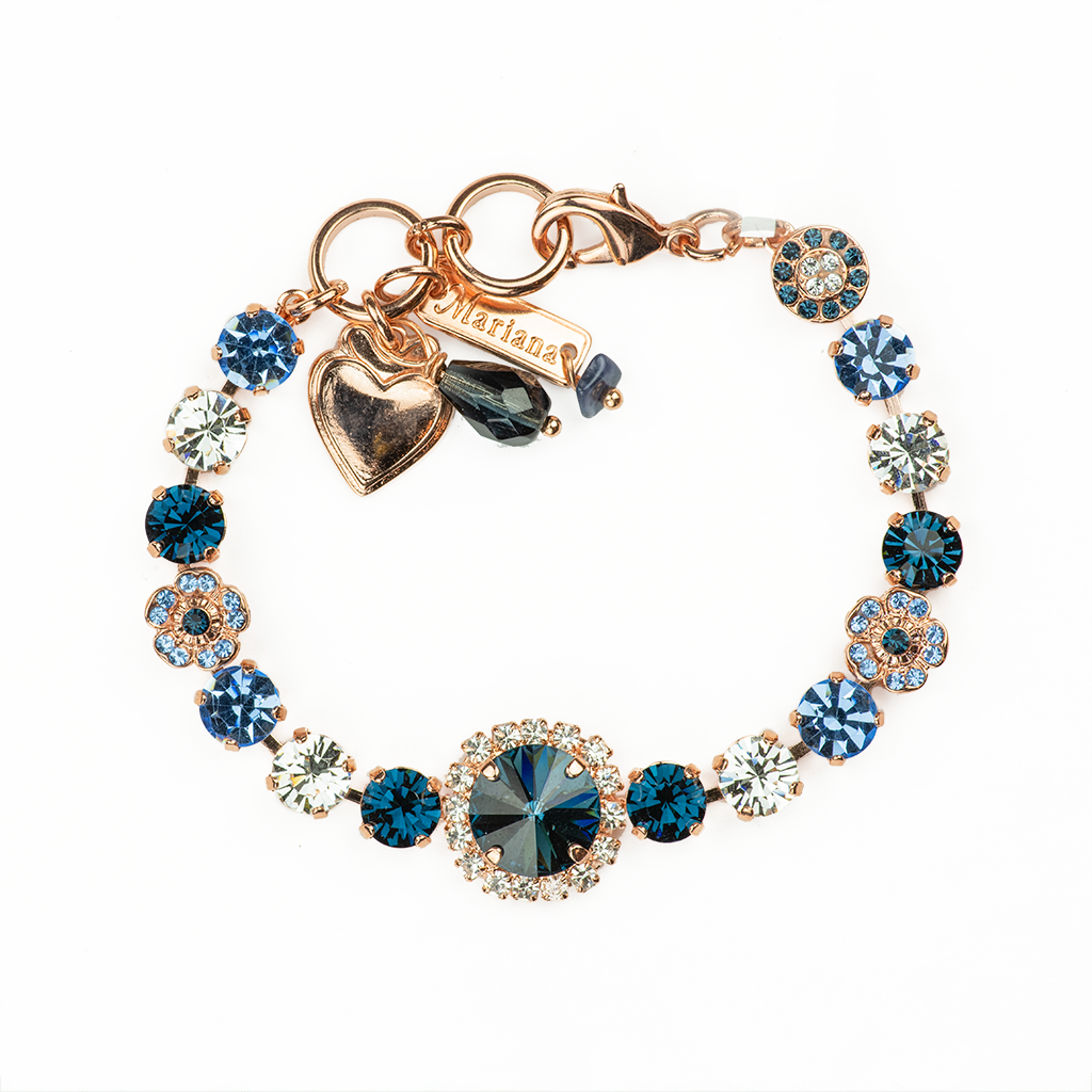 Petite Bracelet with Rivoli Center Cluster in "Night Sky" *Preorder*
