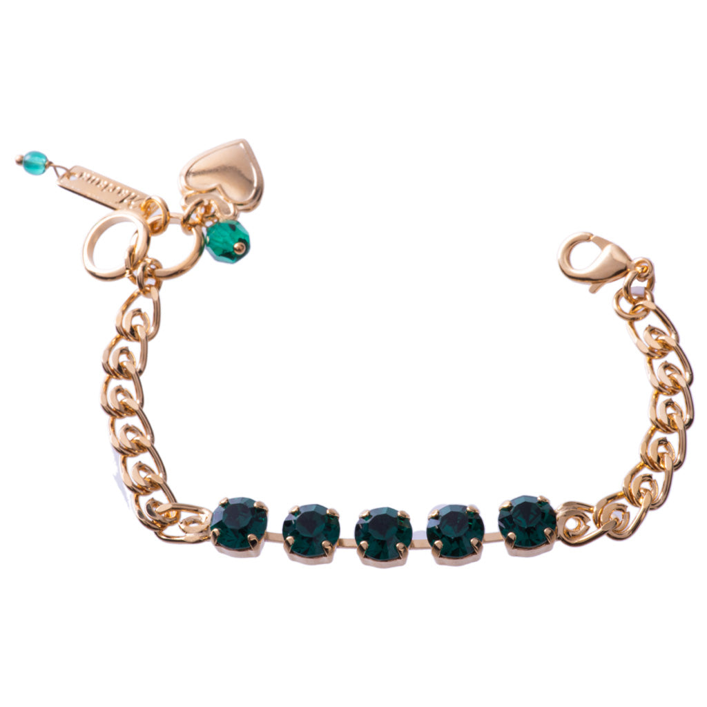 Medium Five Stone Bracelet in "Emerald Green" *Preorder*