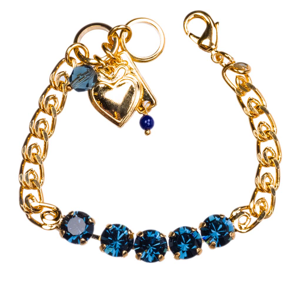 Medium Five Stone Bracelet in "Montana Blue" *Custom*