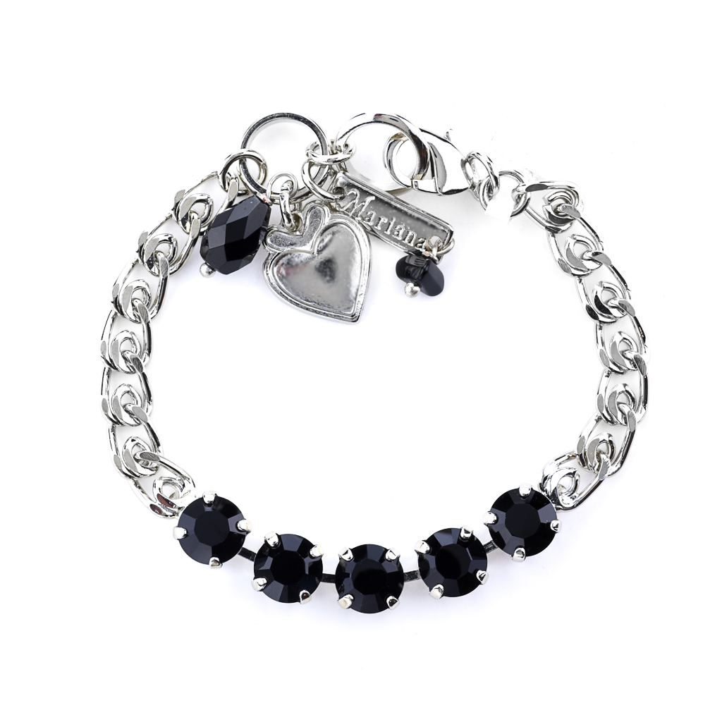 Medium Five Stone Bracelet in "Jet Black" *Preorder*
