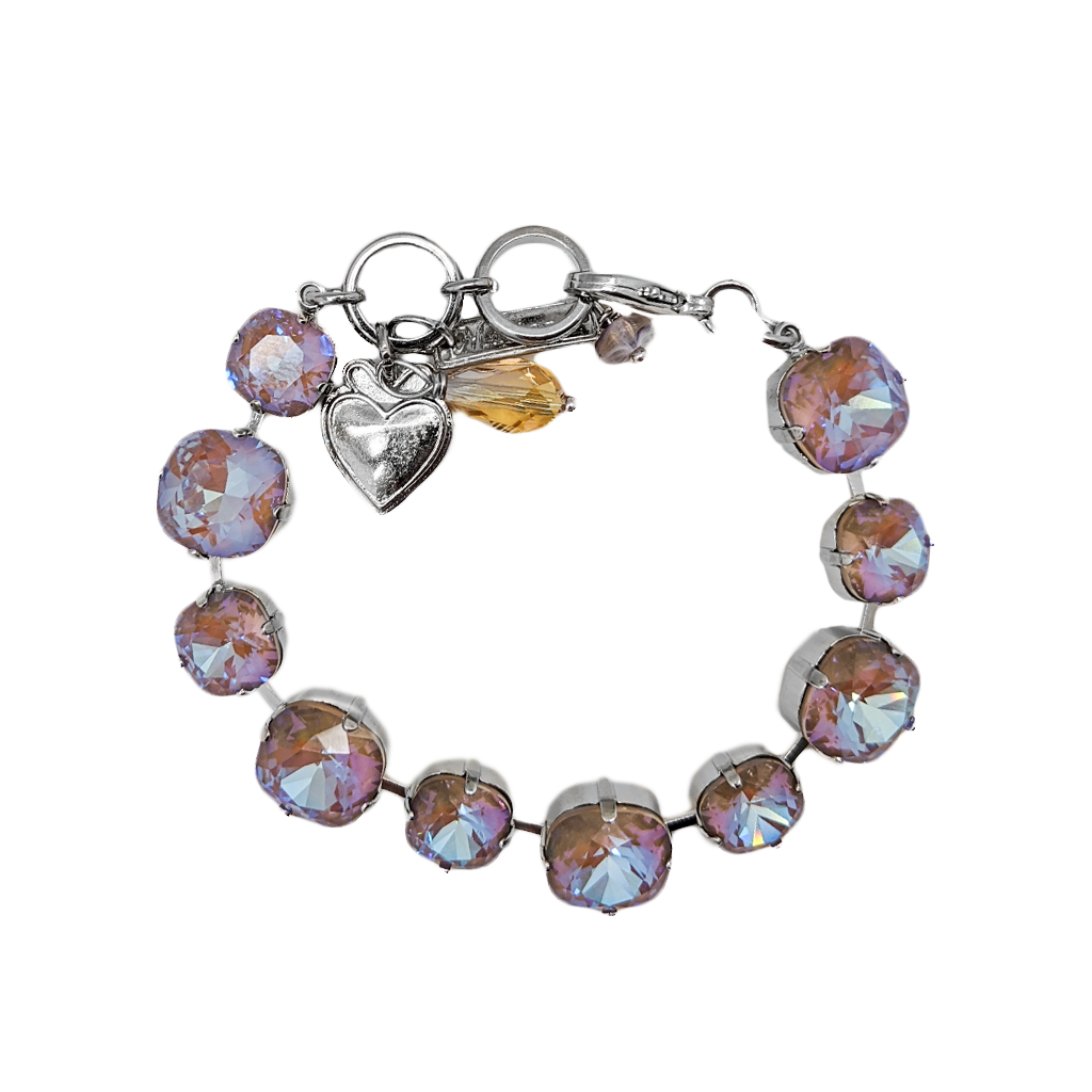 Small and Large Cushion Cut Bracelet in Sun-Kissed "Twilight" *Preorder*