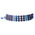 Medium Triple Row Bracelet in "Electric Blue" *Custom*
