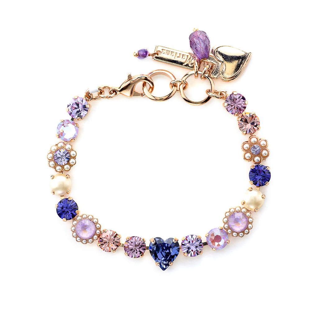 Medium Flower Heart Bracelet in "Romance" *Preorder*