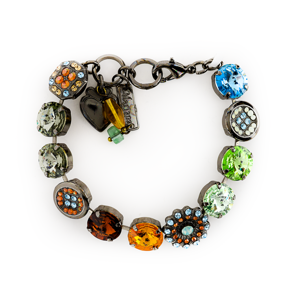 Large Aster and Pav Rivoli Bracelet in