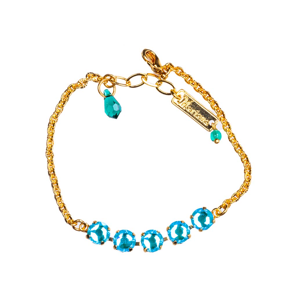 Petite Five Stone Chain Bracelet in "Sun-Kissed Laguna" *Custom*