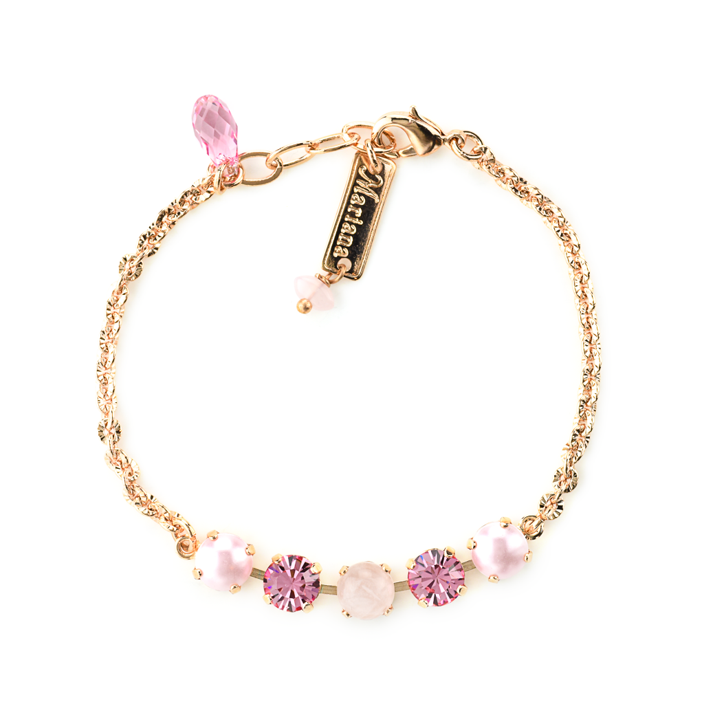 Petite Five Stone Chain Bracelet in "Love" *Preorder*
