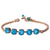 Medium Five Stone Chain Bracelet in "Sun-Kissed Aqua" *Custom*