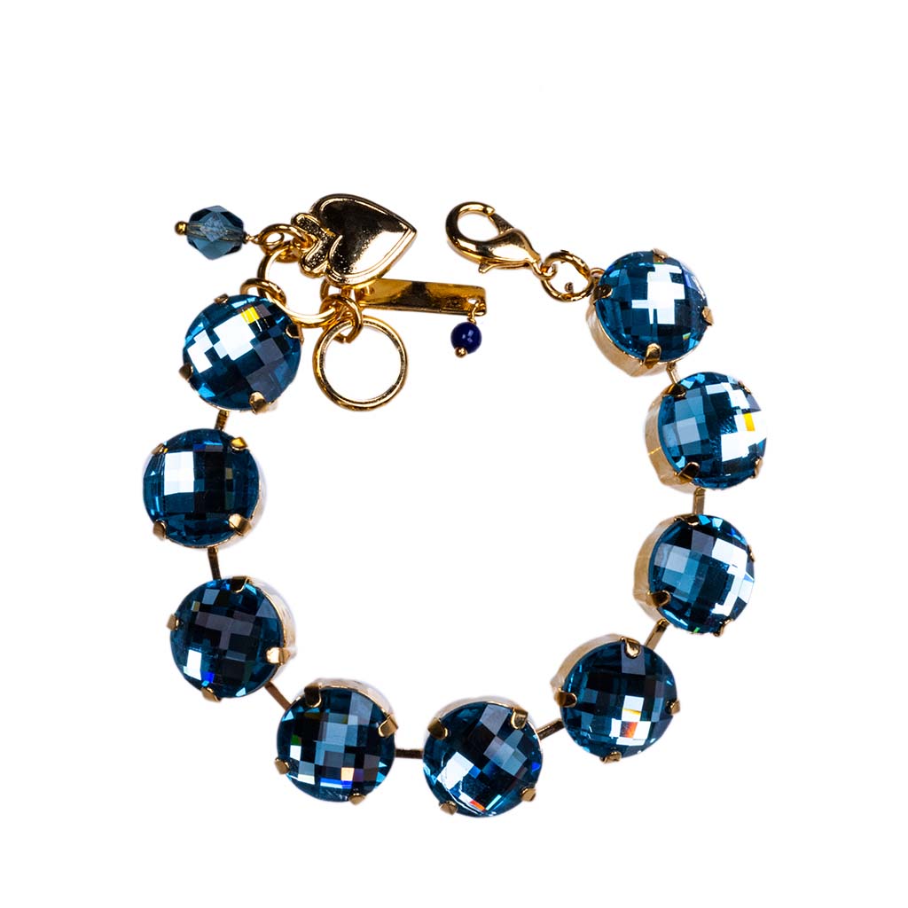 Extra Luxurious Faceted Everyday Bracelet in "Denim Blue" *Custom*