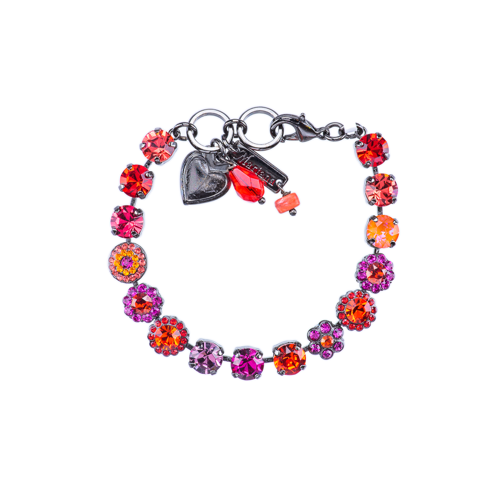 Medium Rosette Bracelet in "Hibiscus" *Preorder*