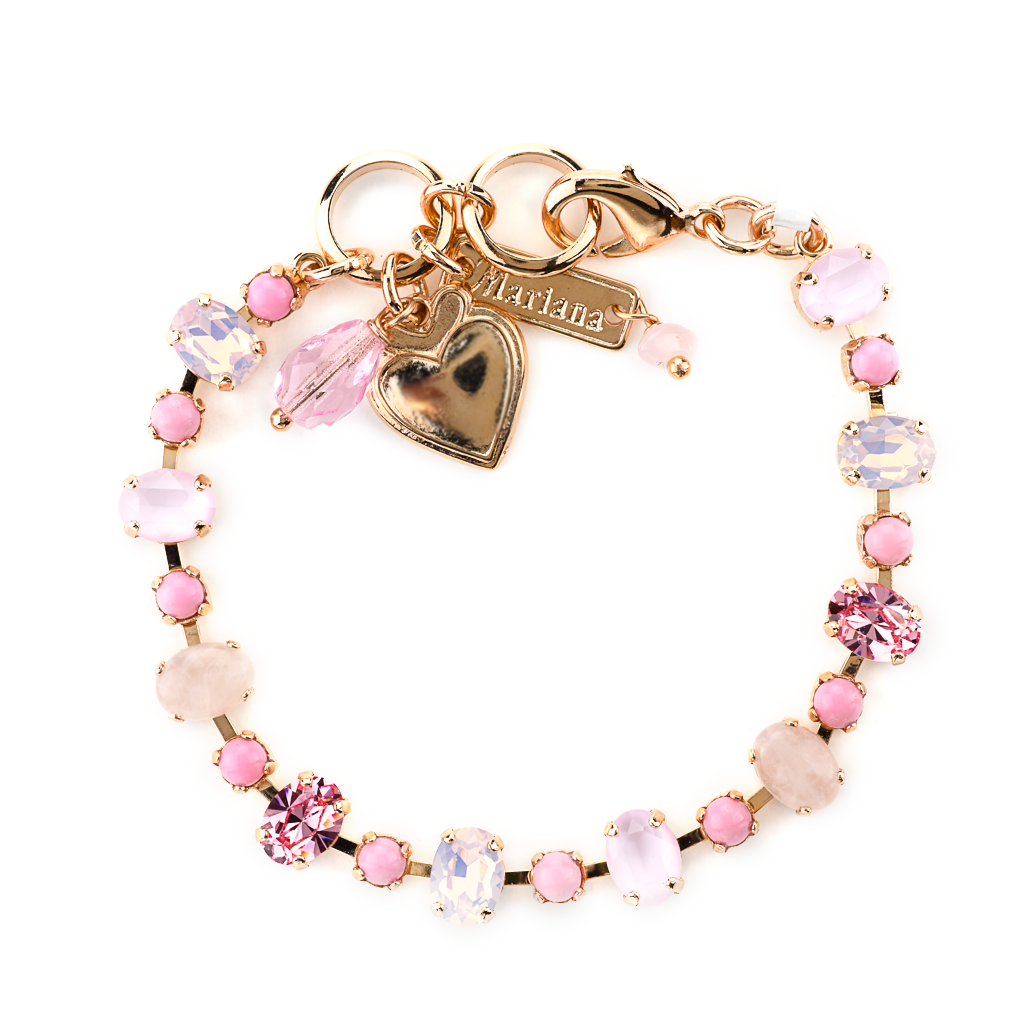 Small Oval and Round Stone Bracelet in "Love" *Preorder*