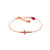Petite Cross Chain Bracelet in "Hibiscus" *Preorder*