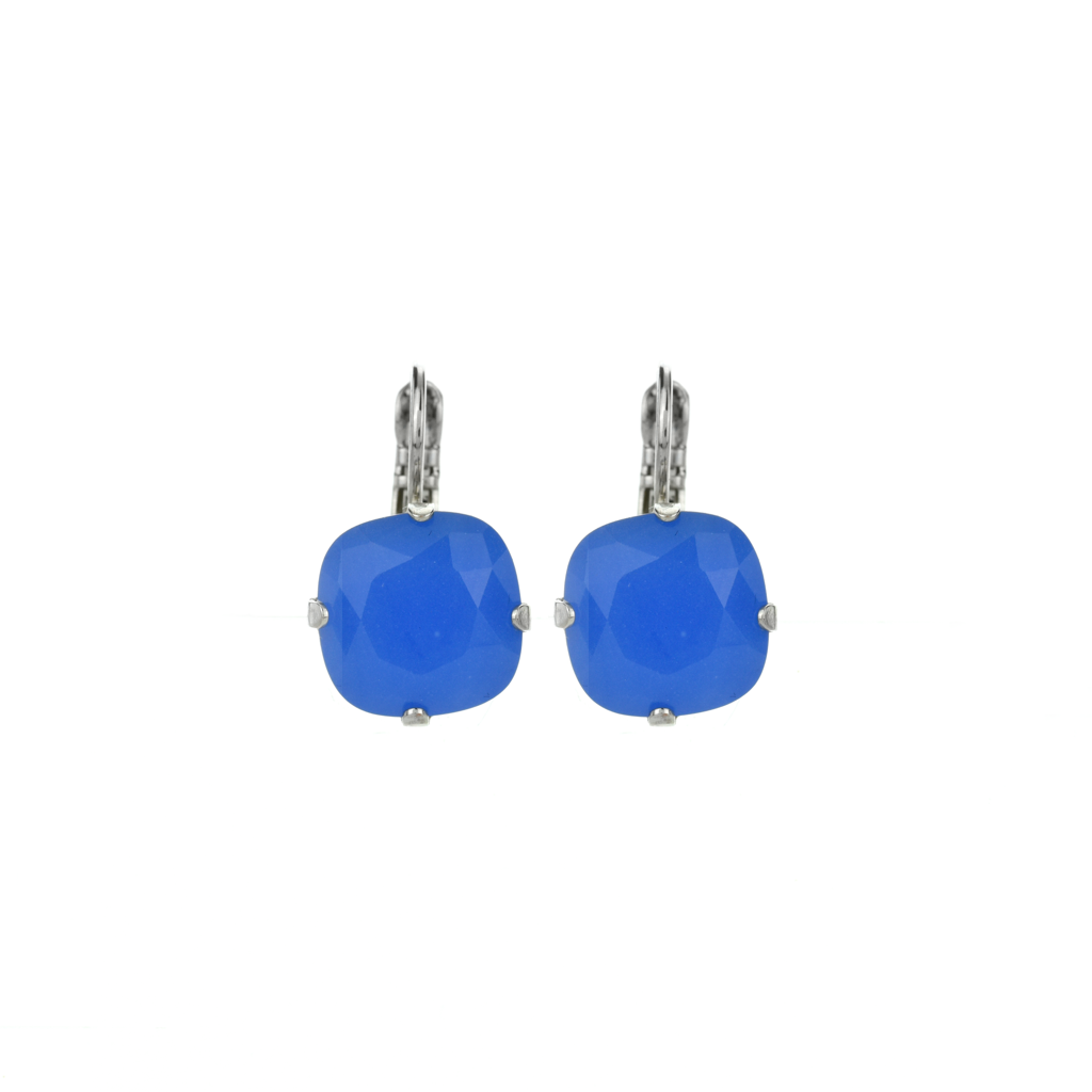 Cushion Cut Leverback Earrings in "Iris" *Preorder*