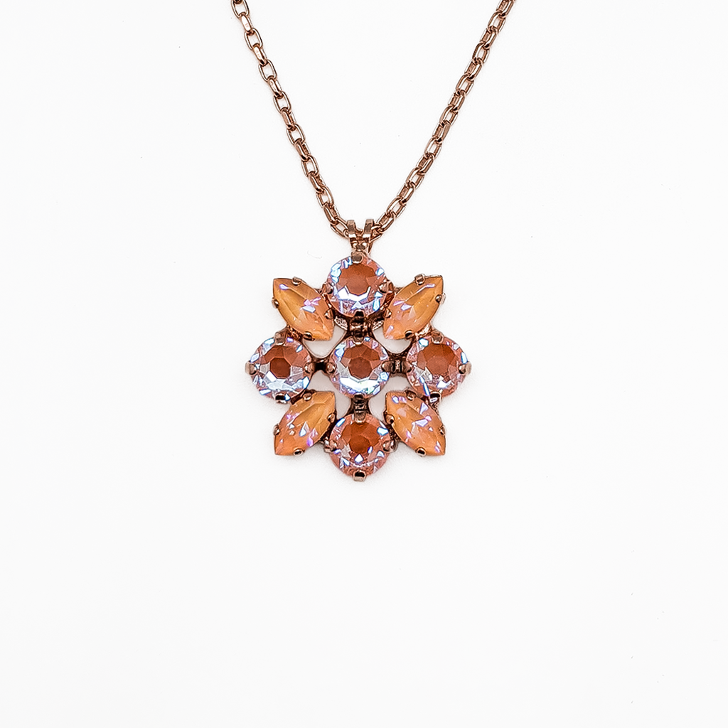 Marquise and Round Pendant in Sun-Kissed "Peach" *Preorder*