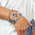 Double Marquise Row Bracelet in "Serenity" - Rhodium