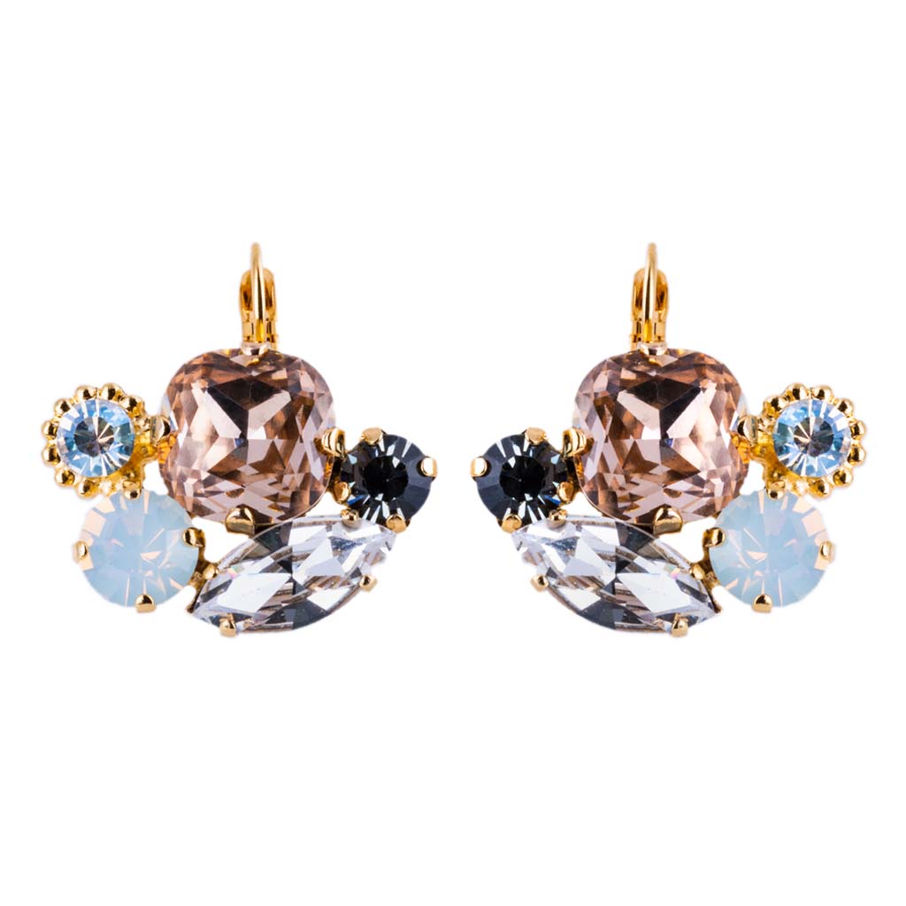 Mixed Element Cluster Leverback Earrings in "Ice Queen" *Preorder*