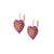 Heart Leverback Earrings in "Hibiscus" *Custom*