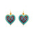 Heart Leverback Earrings in "Rainbow Sherbet" *Custom*
