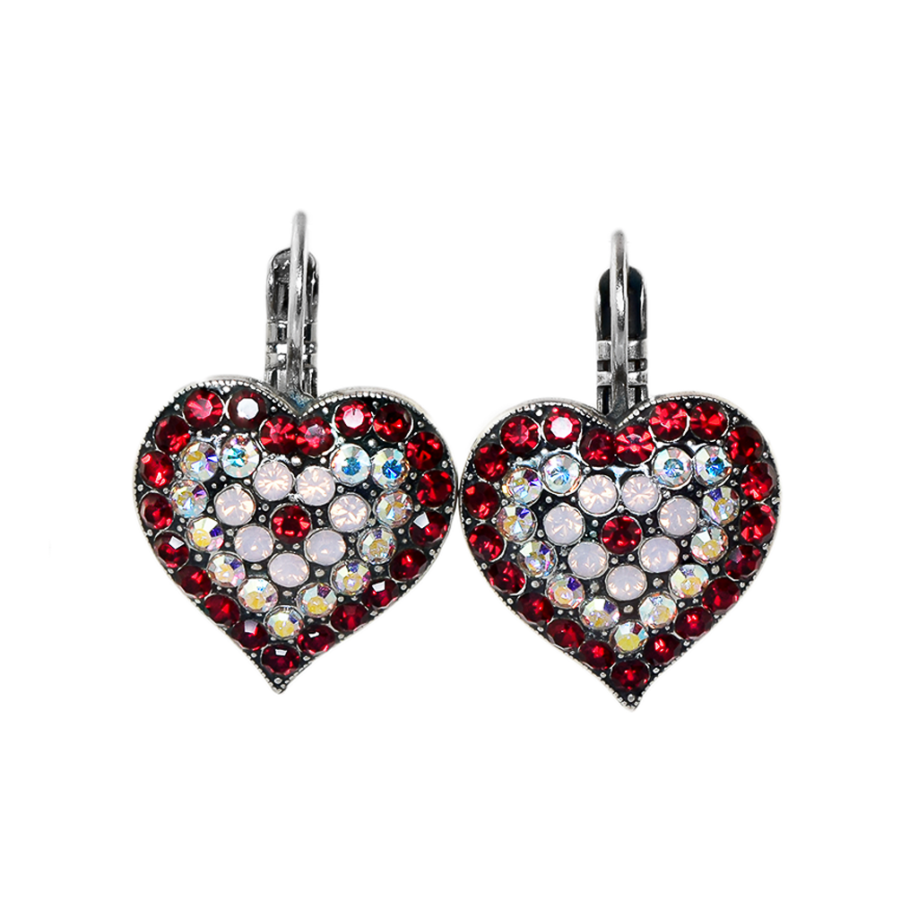 Heart Leverback Earrings in "True Romance" *Custom*